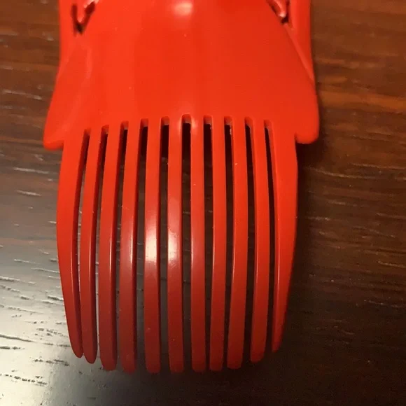 Vintage Deco Red Hair Comb - Picture 4 of 6